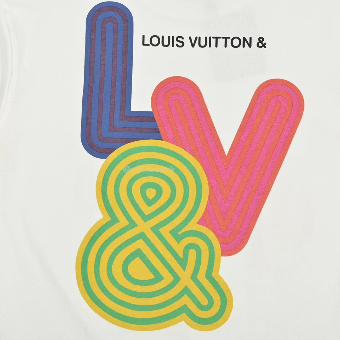 Louis Vuitton Colorful Letter Printed Short Sleeves T Shirt (2) - www.newkick.org